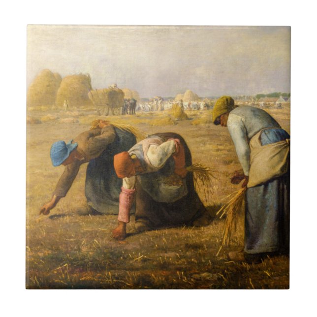 Jean-Francois Millet - Gleaners Kakelplatta (Framsidan)