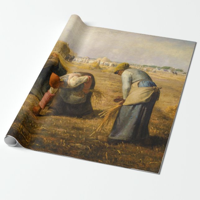 Jean-Francois Millet - Gleaners Presentpapper (Utrullad)