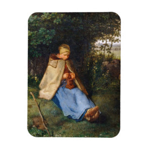 Jean-Francois Millet - Knitter Magnet