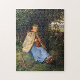 Jean-Francois Millet - Knitter Pussel