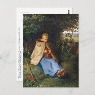 Jean-Francois Millet - Knitter Vykort