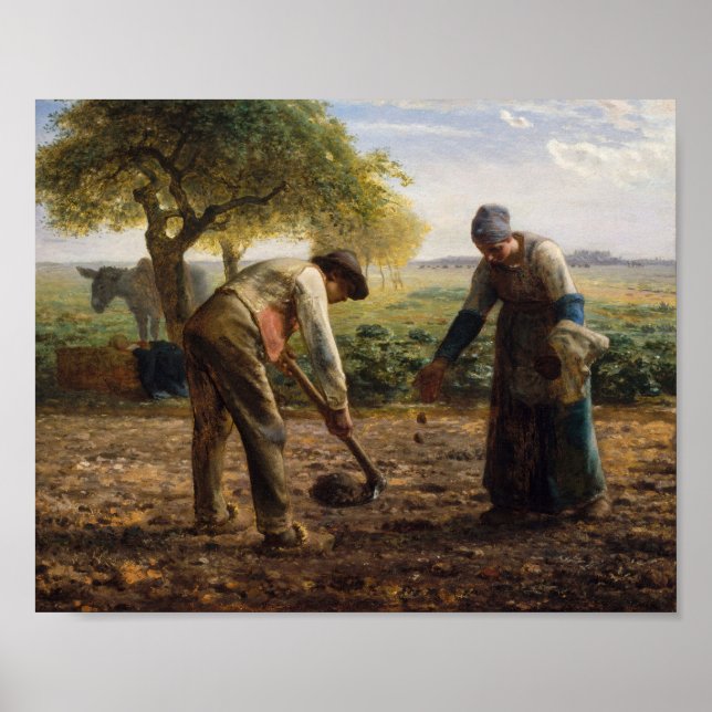 Jean-Francois Millet - Potatisplanterare Poster (Framsidan)