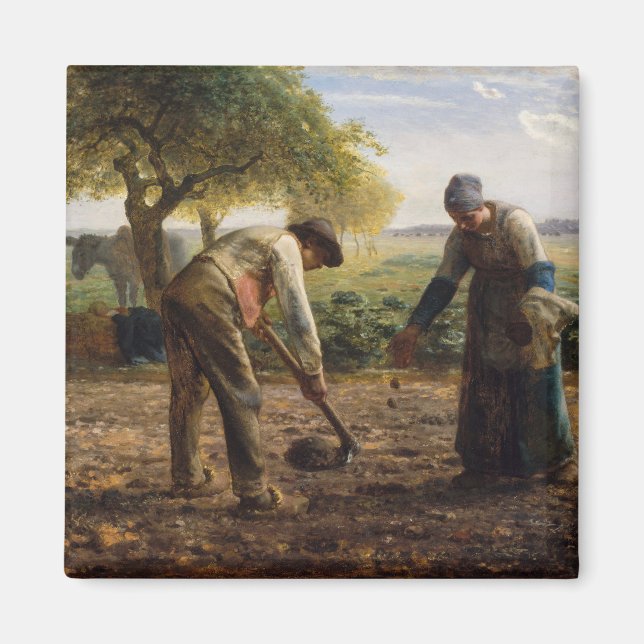 Jean-Francois Millet - Potato Planters Magnet (Framsidan)