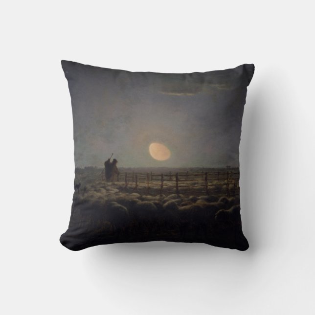 Jean-Francois Millet - Sheepfold, Moonlight 1860 Kudde (Framsida)