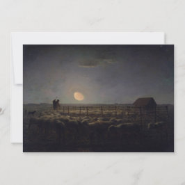 Jean-Francois Millet - Sheepfold, Moonlight 1860 Tack Kort