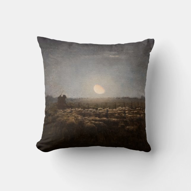 Jean-Francois Millet - Sheepfold, Moonlight 1872 Kudde (Framsida)
