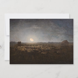 Jean-Francois Millet - Sheepfold, Moonlight 1872 Tack Kort