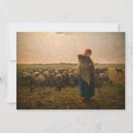 Jean-Francois Millet - Shepherdes och Flock 1863 Inbjudningar