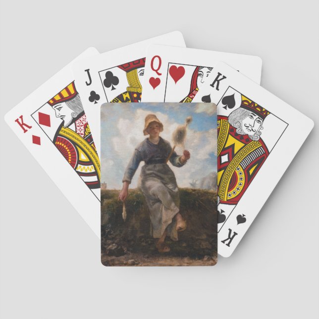 Jean-Francois Millet - Spinner Girl Casinokort (Baksidan)