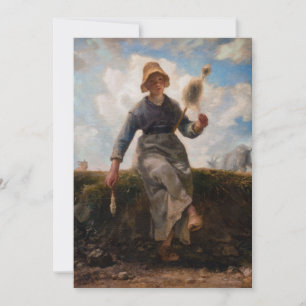Jean-Francois Millet - Spinner Girl Tack Kort