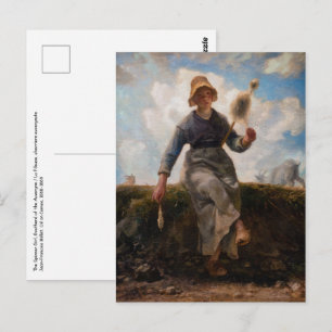 Jean-Francois Millet - Spinner Girl Vykort