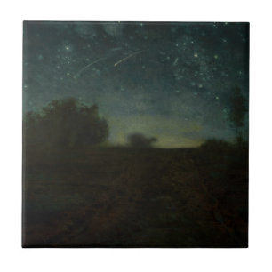 Jean-Francois Millet - Starry Night Kakelplatta