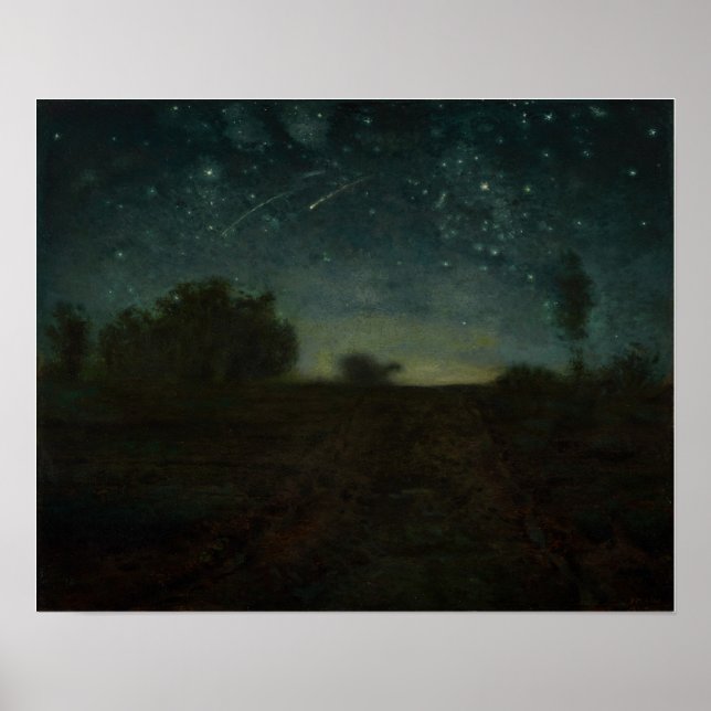 Jean-Francois Millet - Starry Night Poster (Framsidan)