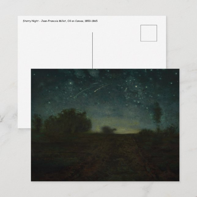 Jean-Francois Millet - Starry Night Vykort (Fram/baksida)
