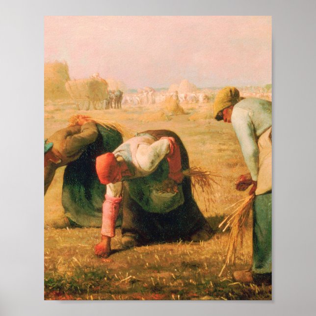 Jean Francois Millet - The Gleaners 1857 Poster (Framsidan)