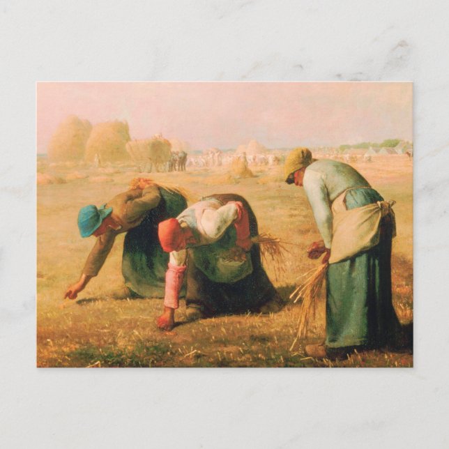 Jean Francois Millet - The Gleaners 1857 Vykort (Framsida)