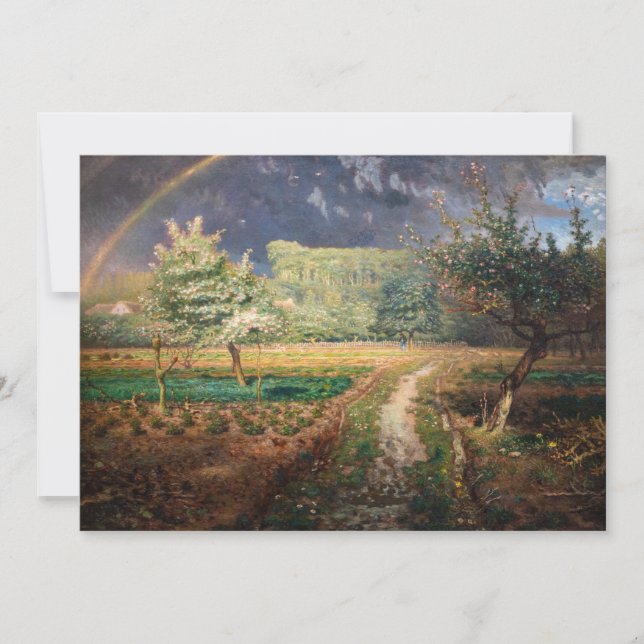 Jean-Francois Millet - Vår vid Barbizon Inbjudningar (Framsida)