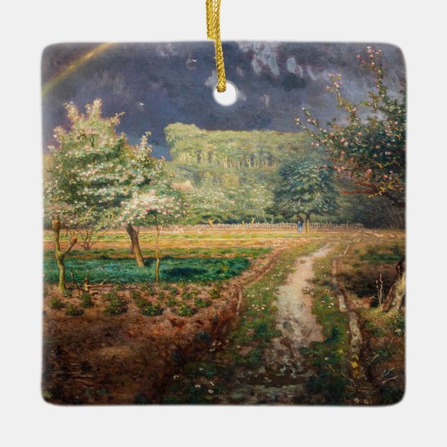 Jean-Francois Millet - Vår vid Barbizon Julgransprydnad Keramik (Framsida)