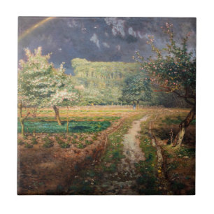 Jean-Francois Millet - Vår vid Barbizon Kakelplatta