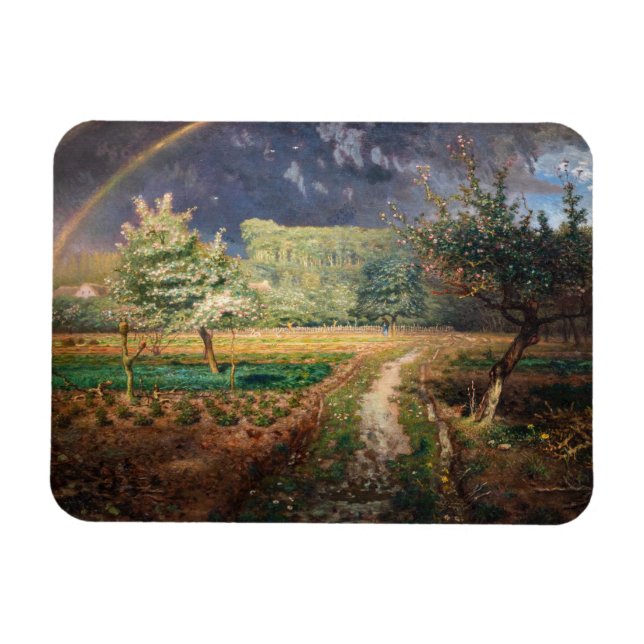 Jean-Francois Millet - Vår vid Barbizon Magnet (Horisontell)