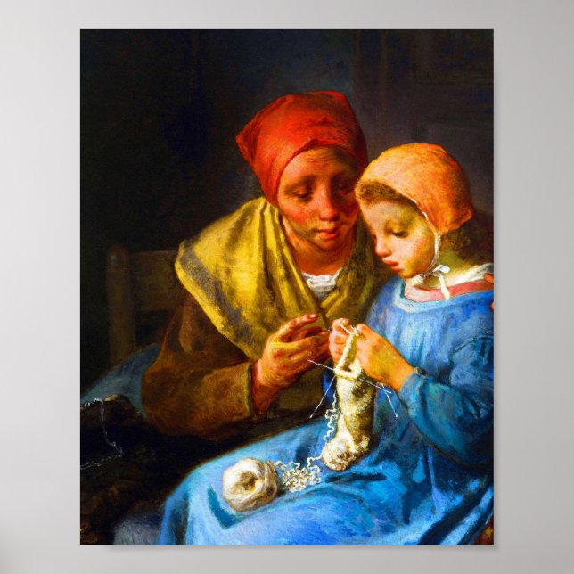 Jean-François Millets lärdom Poster (Framsidan)