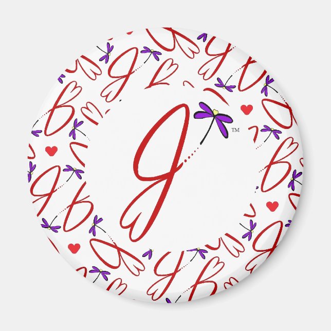 Jean Hart Artwork logotyp design Magnet (Framsidan)