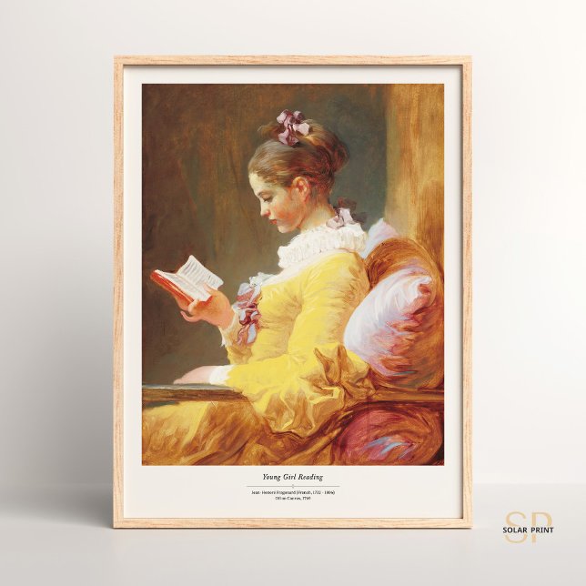 Jean-Honoré Fragonard A Young Girl Reading Art Poster (Skapare uppladdad)
