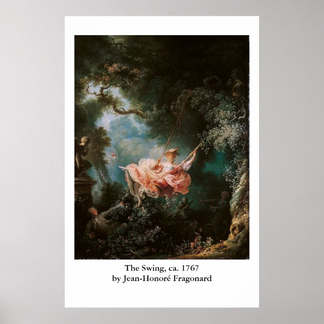 Jean-Honoré Fragonard är Swing Poster (Framsidan)