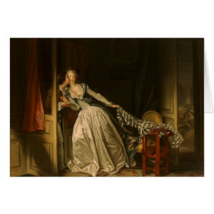 Jean-Honore Fragonard- den stal kyssen Hälsningskort