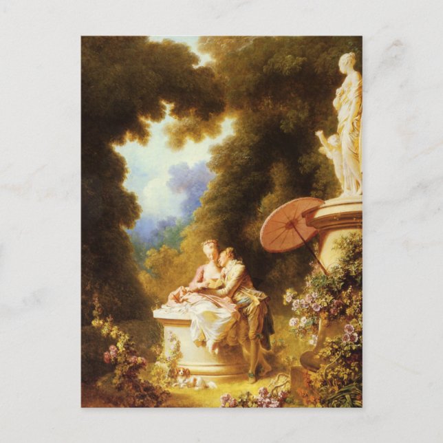 Jean-Honoré Fragonard Fine Art Vykort (Framsida)
