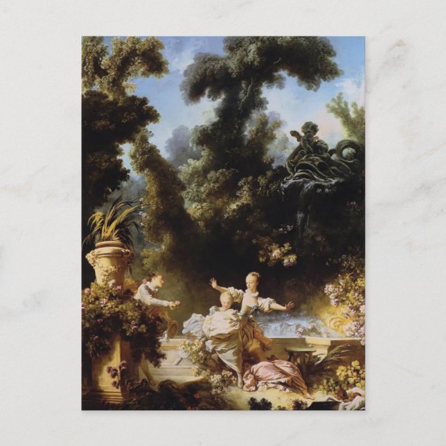 Jean-Honore Fragonard - Framsteg för Kärlek Vykort (Framsida)