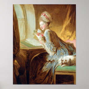 Jean Honoré Fragonard Kärlek Brev Poster