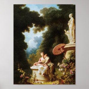 Jean-Honoré Fragonard - kärlekbrev Poster