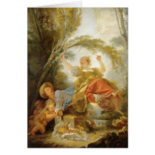 Jean-Honore Fragonard- som See sågar Hälsningskort