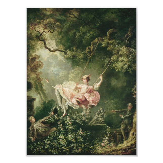 Jean-Honoré Fragonard - Swing Fototryck (Framsidan)