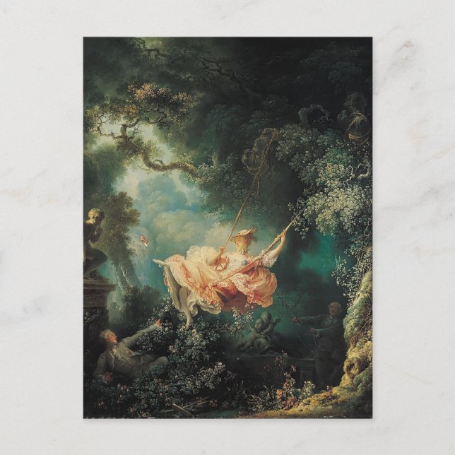 Jean-Honore Fragonard- Swing Vykort (Framsida)