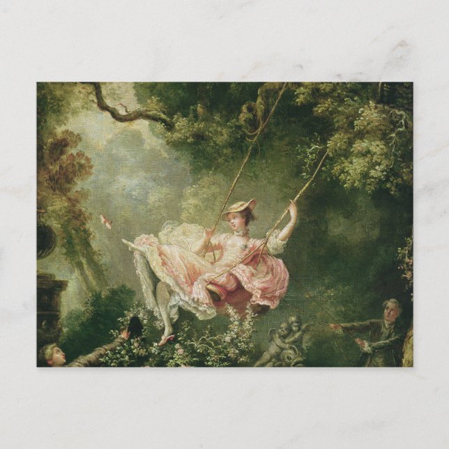 Jean-Honoré Fragonard - Swing Vykort (Framsida)