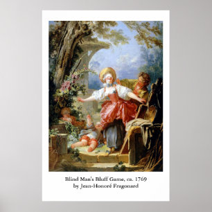 Jean-Honoré Fragonards Blind Man's Bluff Game Poster