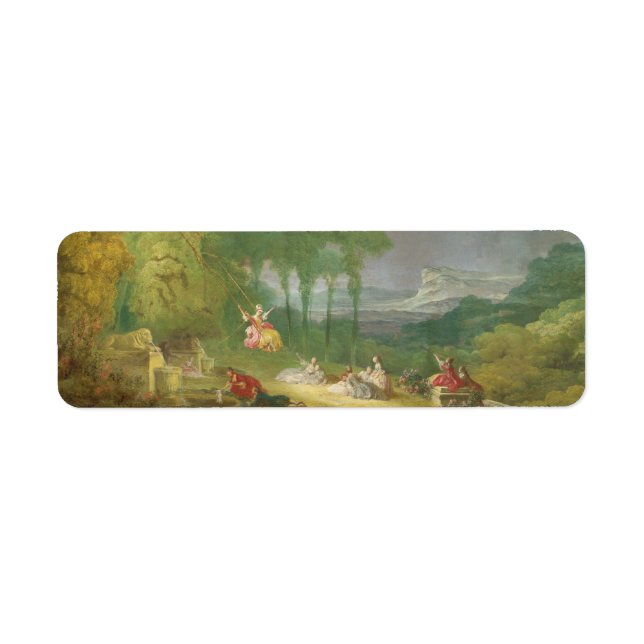 Jean-Honore Fragonards sväng Returadress Etikett (Framsidan)