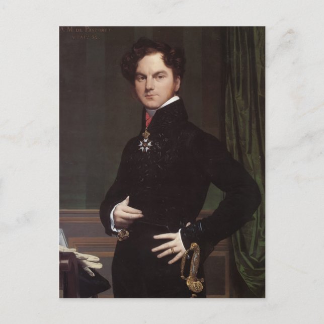 Jean Ingres- Amedee-David, Comte de Pastoret Vykort (Framsida)