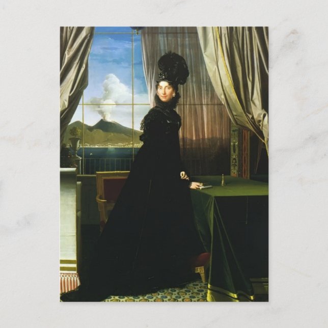 Jean Ingres- Caroline Murat, drottning av Neapel Vykort (Framsida)