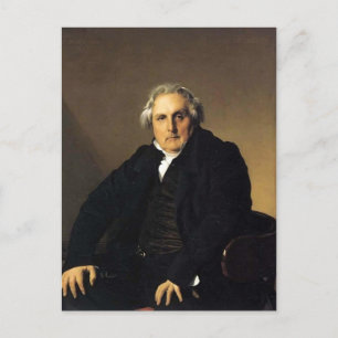 Jean Ingres-porträtt av fransk journalist Vykort