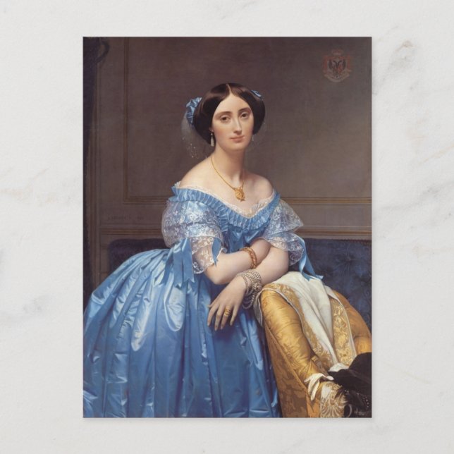 Jean Ingres- Porträtt i Princesse de Broglie Vykort (Framsida)