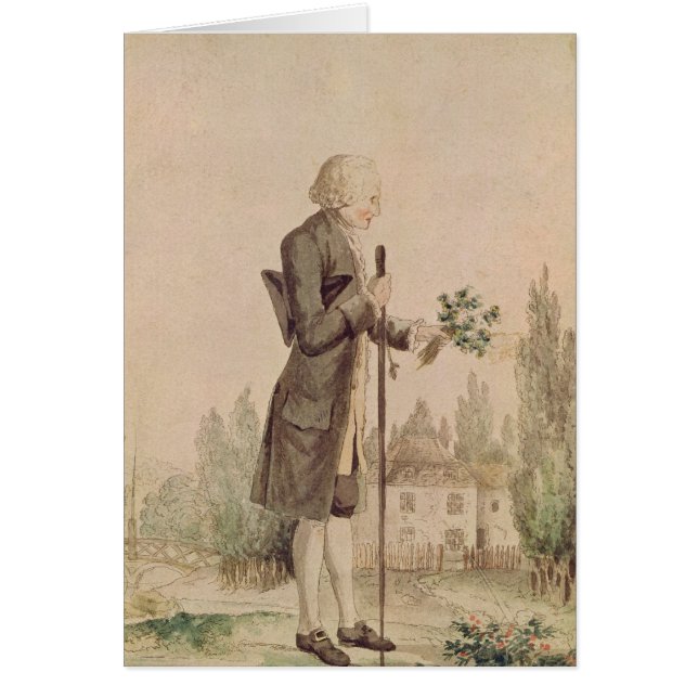 Jean-jacques Rousseau annalkande örter Hälsningskort (Framsidan)