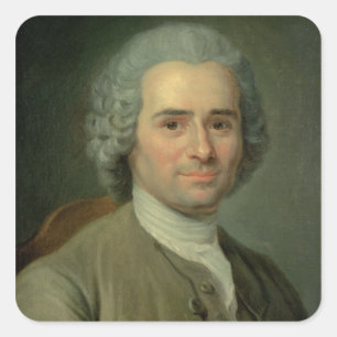 Jean-jacques Rousseau Fyrkantigt Klistermärke