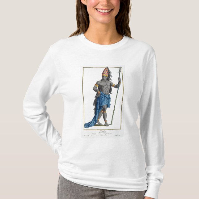 Jean kung av Kongofloden som inristas av Pierre Tee Shirt (Framsida)