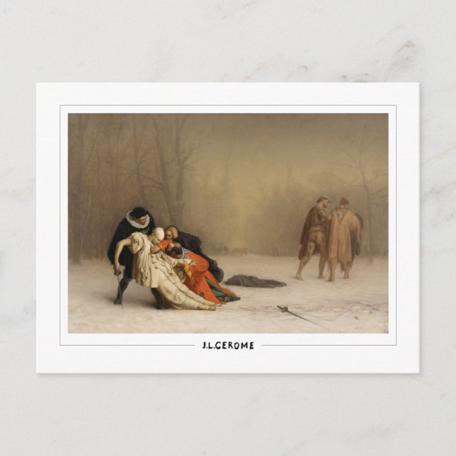 Jean-Léon Gérôme #11 - Finkonstpostkort Vykort (Framsida)