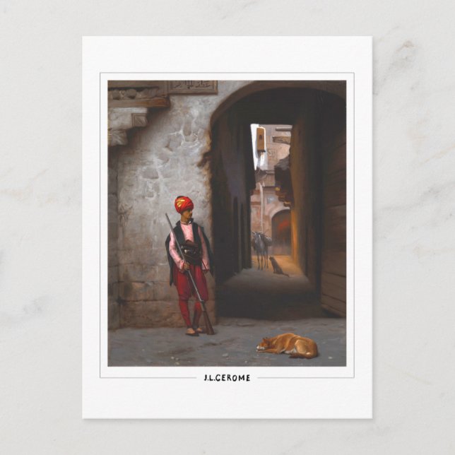 Jean-Léon Gérôme #13 - Fine Art Postcard Vykort (Framsida)