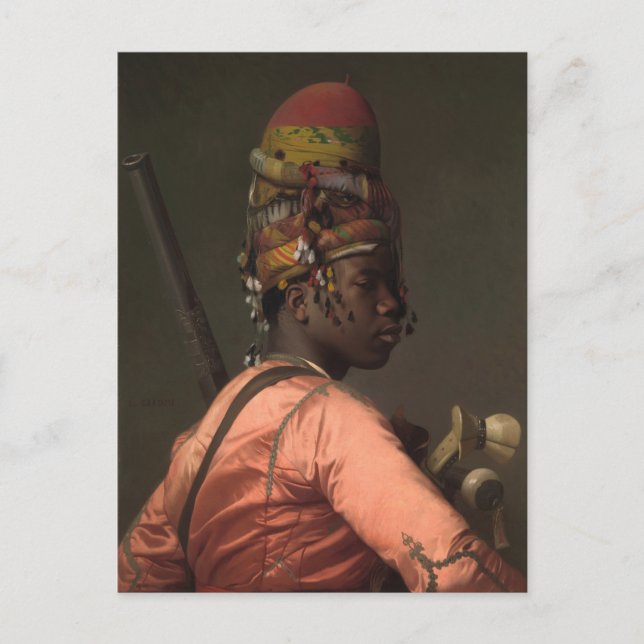 Jean-Leon Gerome Black Bashi-Bazouk circa 1869 Vykort (Framsida)