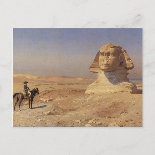 Jean-Leon Gerome- Bonaparte före Sphinx Vykort (Framsida)